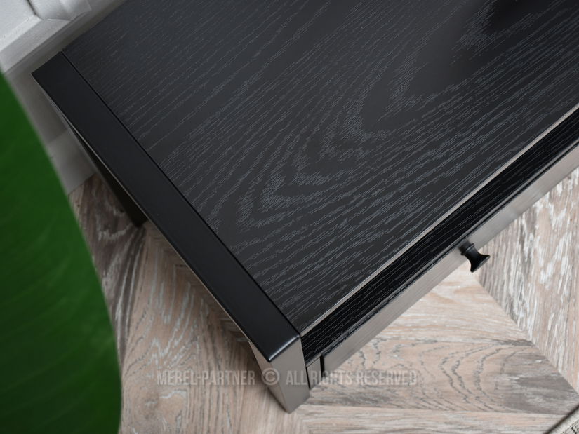 TV stolek/skříňka Elena (černé dřevo + černá)