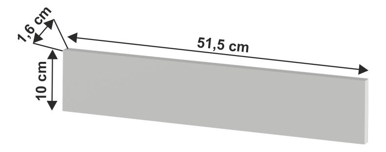Koncový boční sokl na vysoké skříňky Janne Typ 92 (bílá)