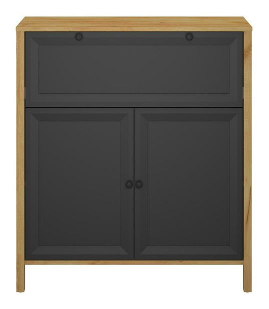 Komoda Bruselas 1 (dub craft zlatý + černá)