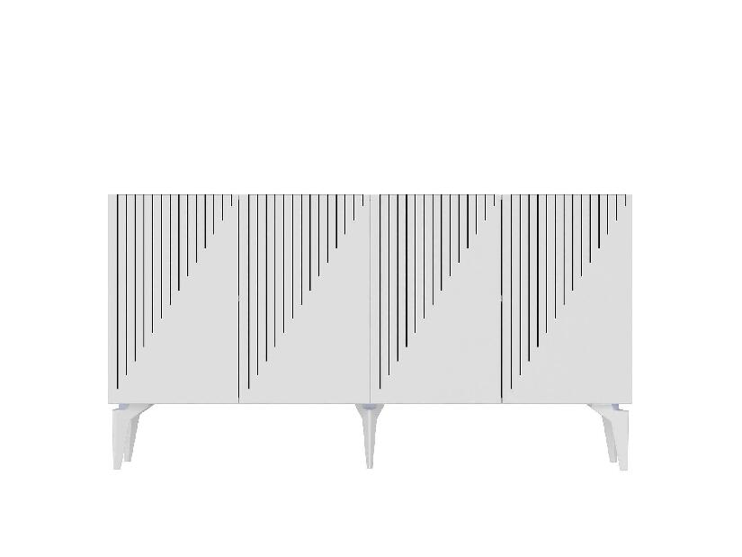 Konzolový stolek Tomune 2 (bílá + černá)