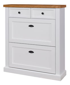 Botník Gaston (bílá + natural)