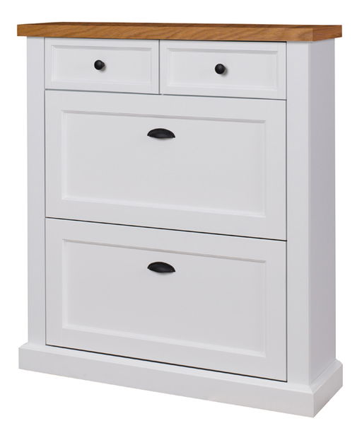 Botník Gaston (bílá + natural)