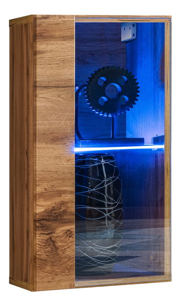 Vitrína na stěnu Southport 27 WT SW WW 4 (dub wotan)