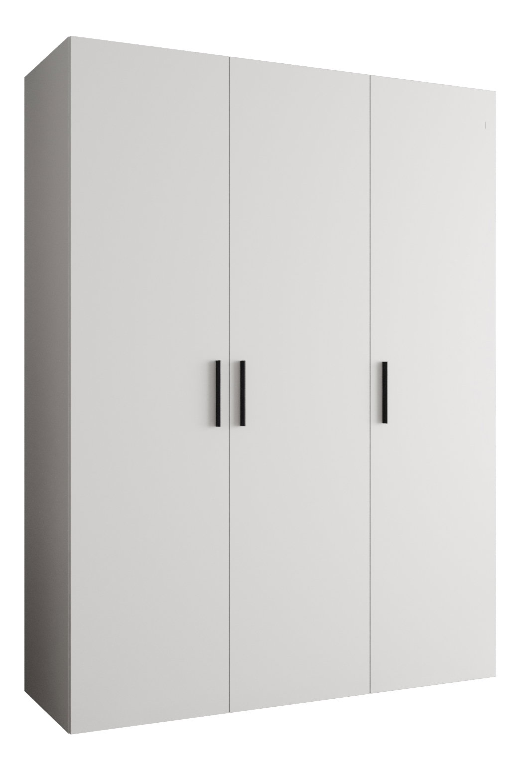 Šatní skříň 150 cm Borry 1 (bílá + černá)