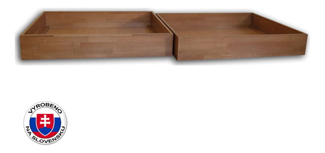 1/2 zásuvky pod postel z masivu 200 cm (2 ks) Petronila