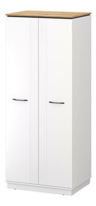 Šatní skříň Vejares (bílá + dub evoke)