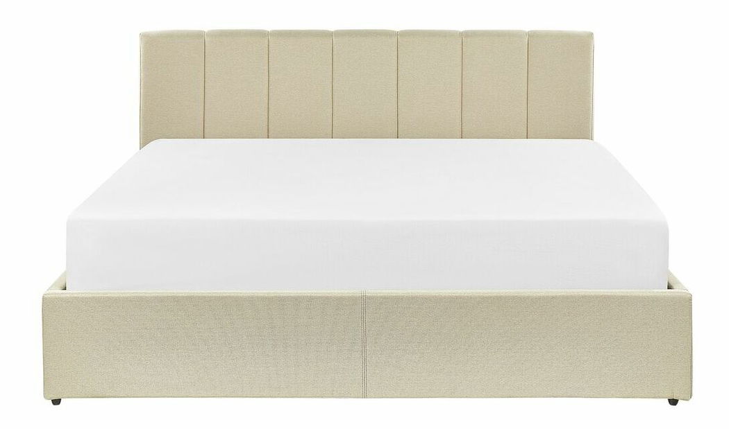 Manželská postel 160 cm Dabria (béžová) (s roštem) (s úl. prostorem)