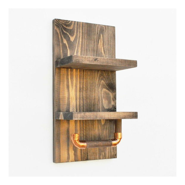 Nástěnný držák na toaletní papír Mapeno 4 (ořech)