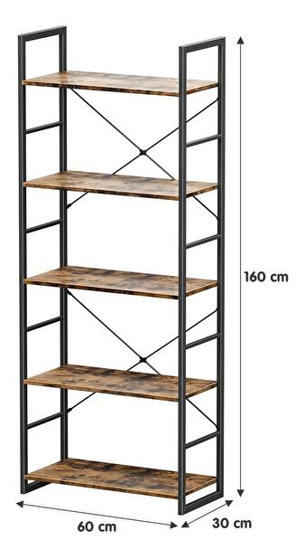 Regál Elza 160 (hnědá)