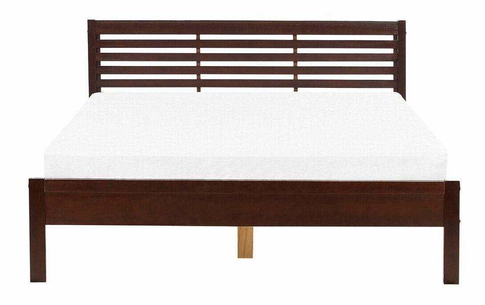Manželská postel 160 cm CAROC (hnědá)