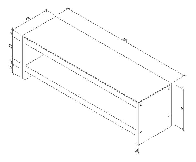 TV stolek/skříňka Tivoli 1 (Ořech)