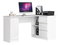 Rohový PC stolek Bevin (lesk bílý) (P)