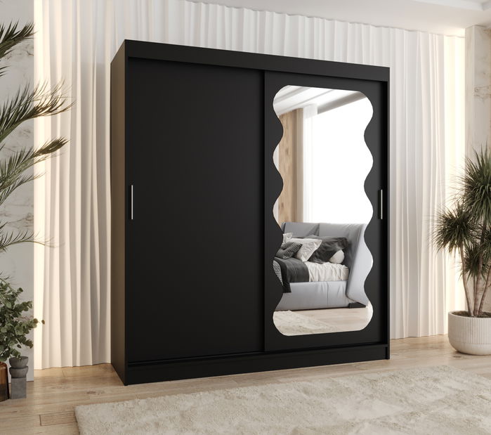 Šatní skříň 180 cm Spock (černá)