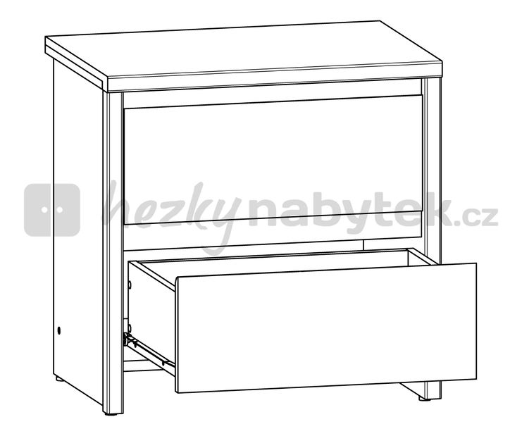 Noční stolek BRW Numlock KOM2S