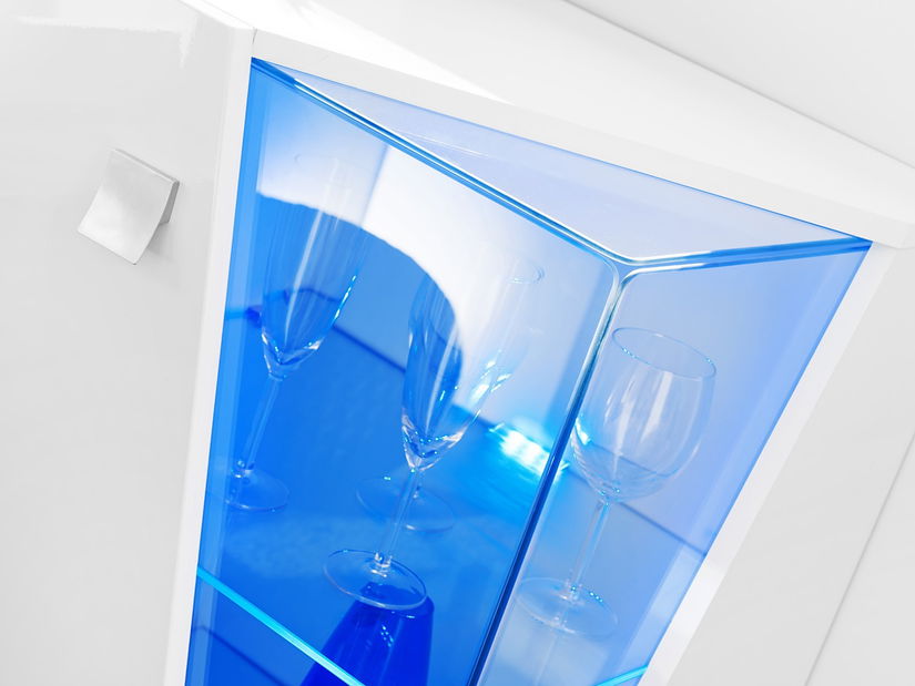 Vitrína Eldon 29 WW EE SB (bílá + vysoký lesk bílý)