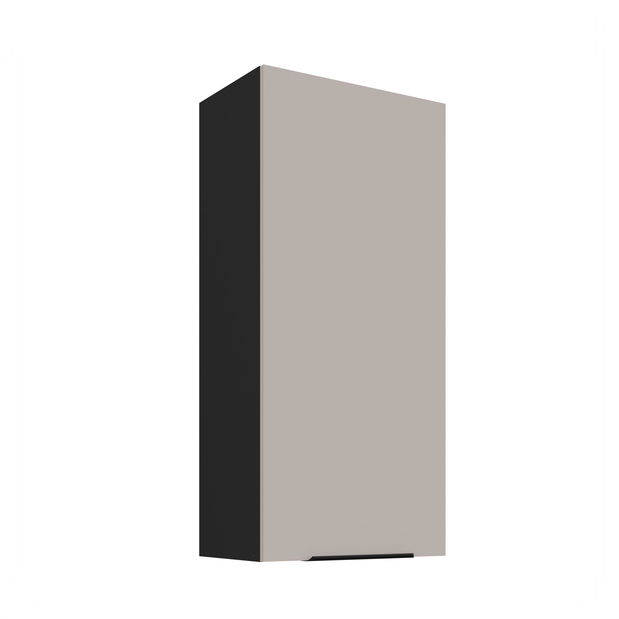 Horní kuchyňská skříňka Aaron 50 G-108 1F (černá matná + kašmír)