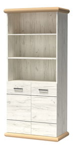 Regál Kenny 05 (craft bílý + craft zlatý)