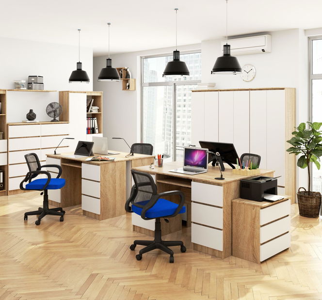 PC stolek Behati (dub sonoma + bílá)