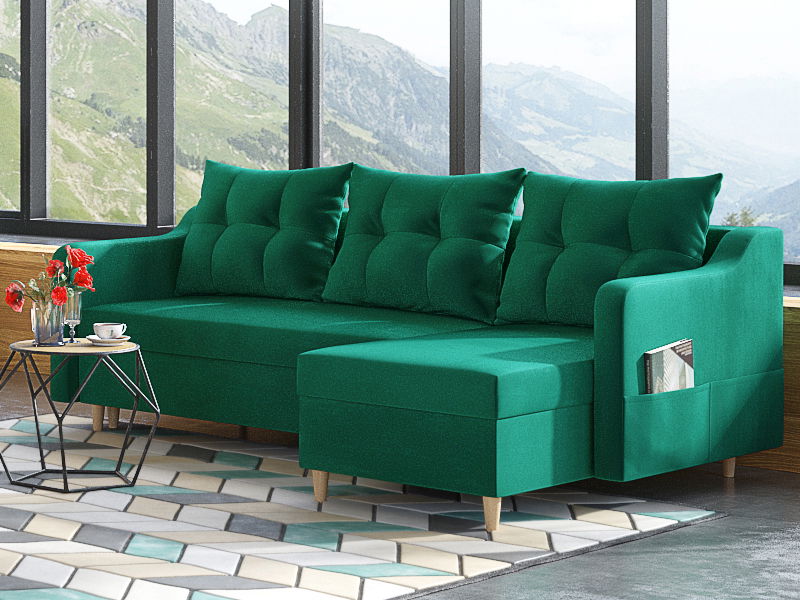 Rohová sedací souprava Lou (L) (šedá)