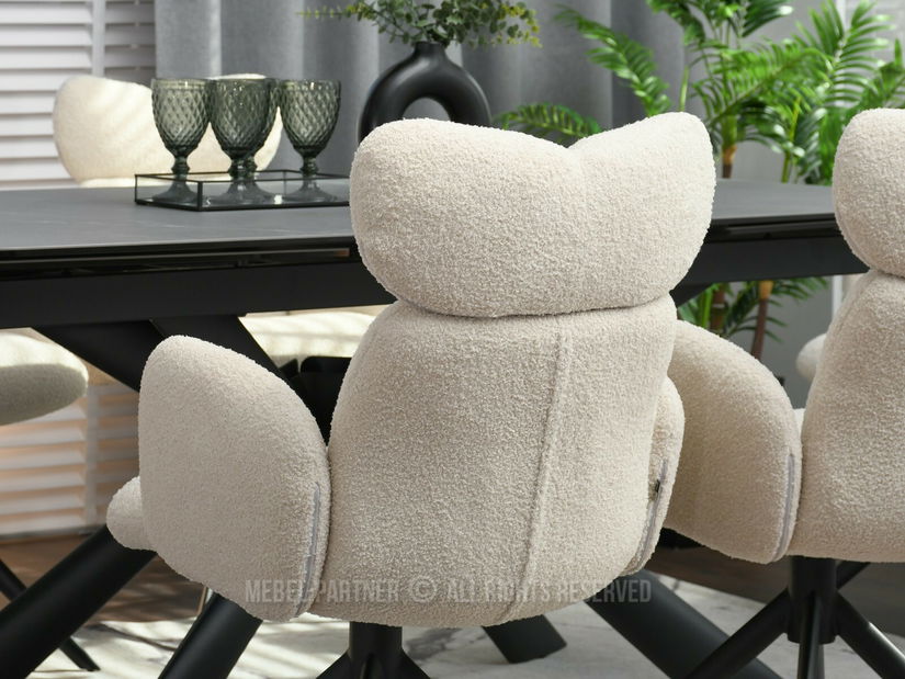 Židle Meda (krémová + černá)