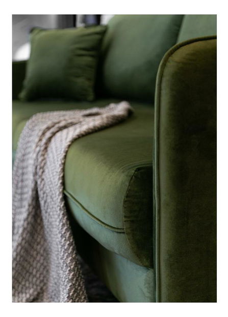 Pohovka trojsedačka Vivaldio (zelená + černá)