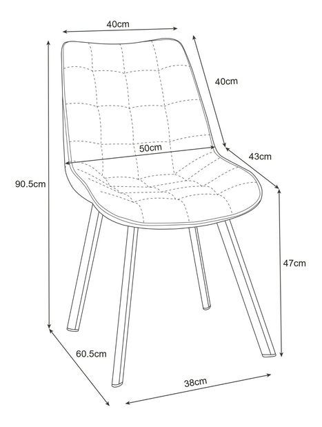 Jídelní židle Salma (tmavě růžová)