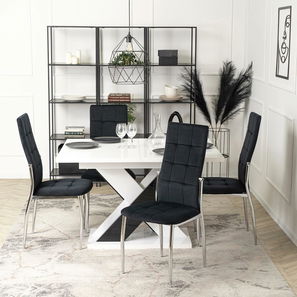 Jídelní židle Marinaleda (černá látka)