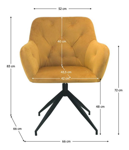 Kancelářské křeslo Viata (žlutá + černá)