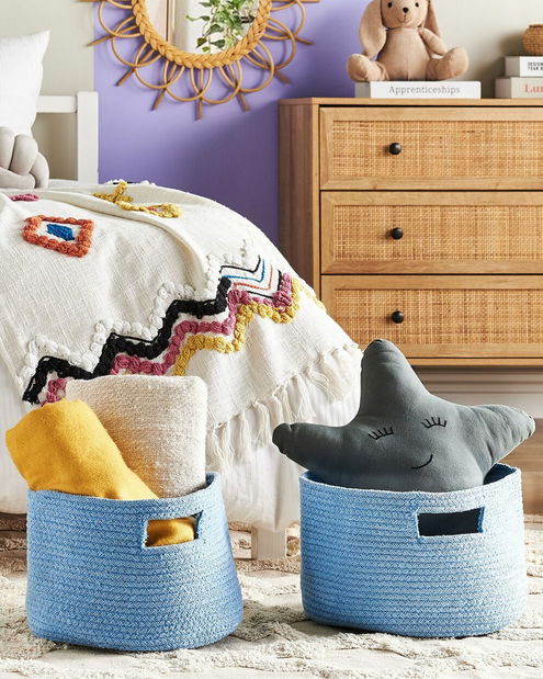 Set 2 ks úložných košů Chiza (modrá)