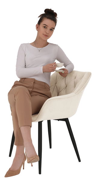 Designové křeslo Feddy (béžová)