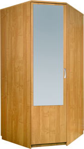 Rohová šatní skříň Janie (se zrcadlem)