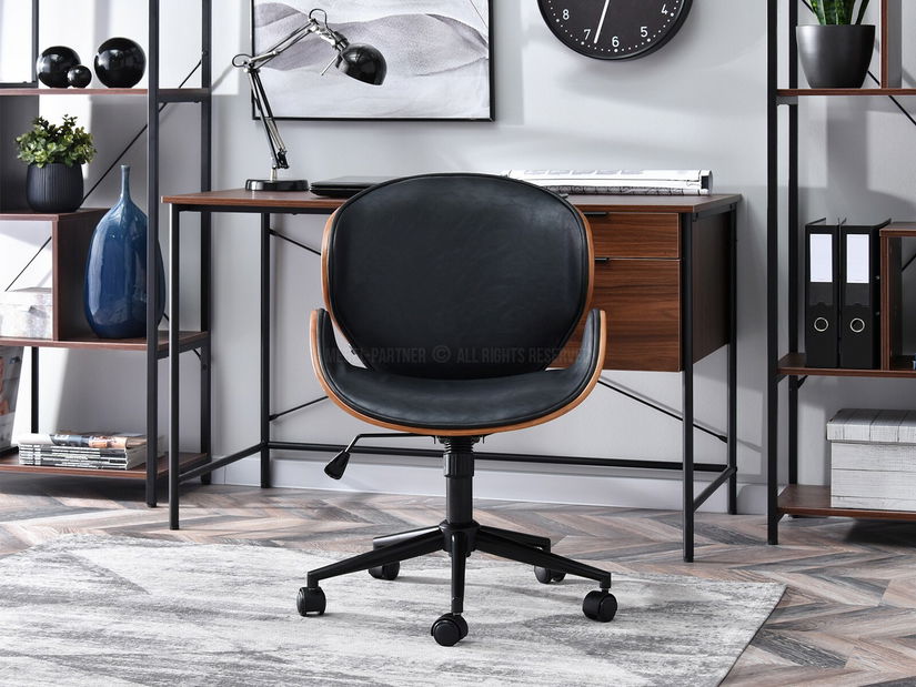 Křeslo Bloom (ořech černý + chromová)