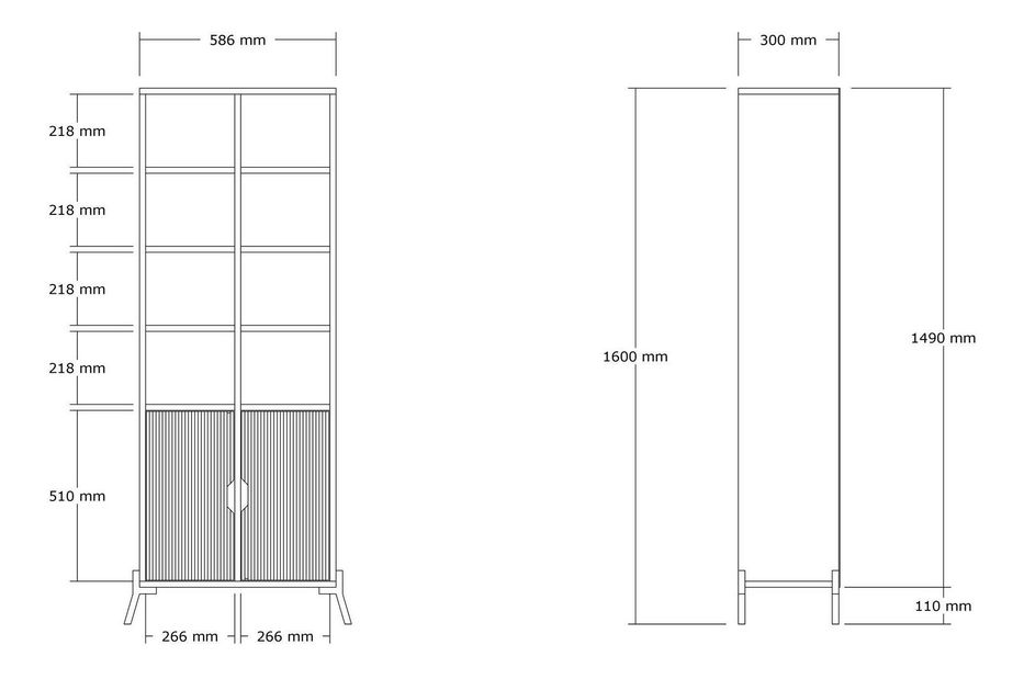 Regál Nolibu (dub safírový + bílá)