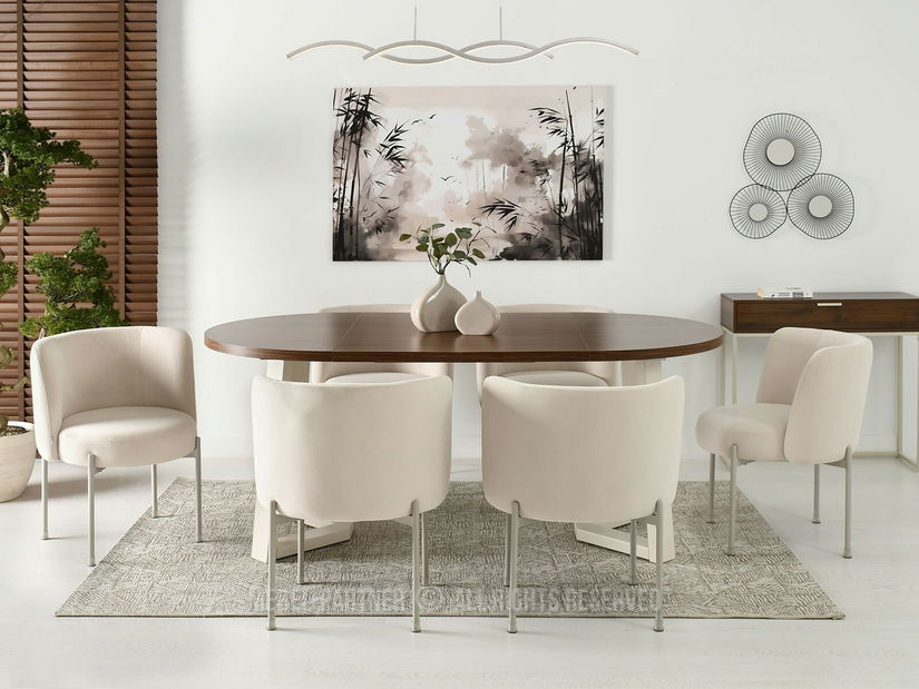 Židle Charliez (krémová + šedá)