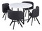 Jídelní set 4+1 Babeth (bílá + černá)