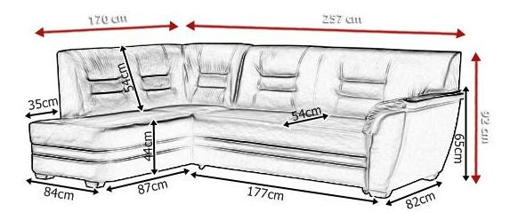 Rohová sedací souprava Jorge (šedá) (L)