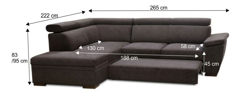 Rohová sedací souprava Seal (L)