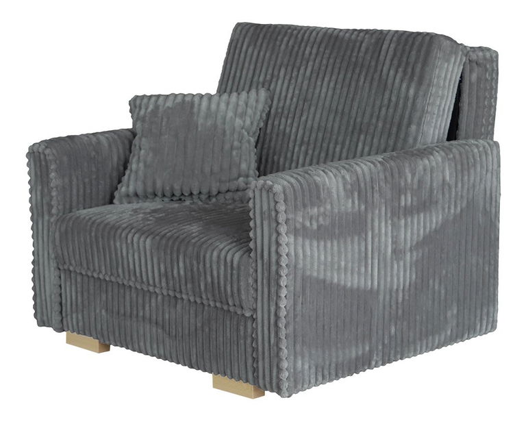 Rozkládací křeslo Carivia Piano I (šedá) (s úl. prostorem)