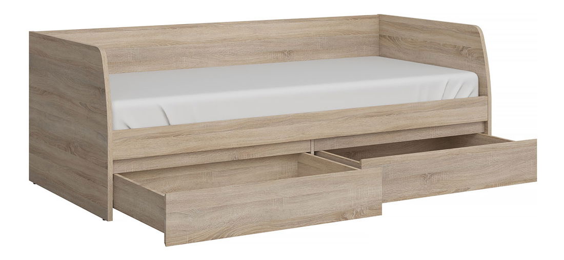 Jednolůžková postel 90 cm Noella (dub sonoma) (s roštem)