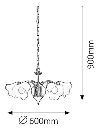 Lustr Rafaella 7235 (zlatá + opálové sklo)