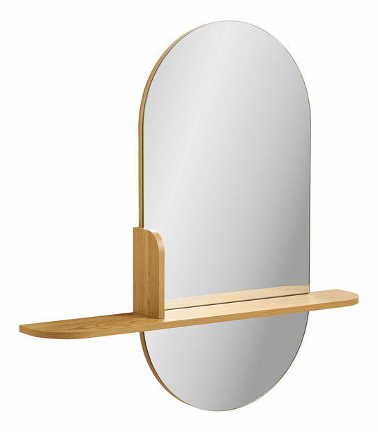 Zrcadlo s poličkou Basilina 2 (přírodní)