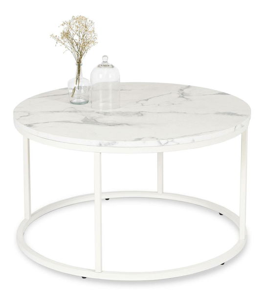Konferenční stolek Aparentar Max (mramor bílý)