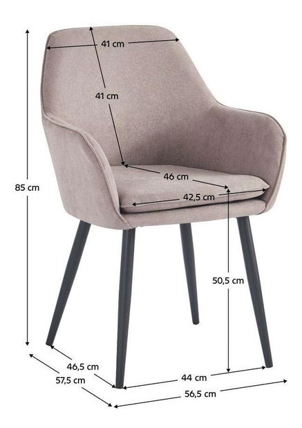 Designové křeslo Ilgano (šedohnědá + černá)