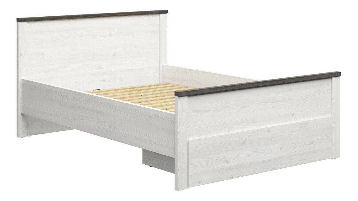 Manželská postel 140 cm BRW Hesen LOZ1S/140 (modřín sibiu světlý + borovice larico)