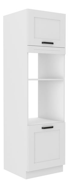 Vysoká skříňka na troubu a mikrovlnou troubu Lesana 1 (bílá) 60 DPM-210 2F 