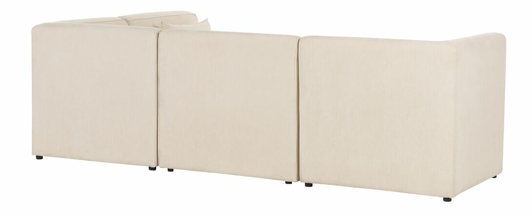 Rohová sedací souprava s taburetkou Lemia (béž) (L)