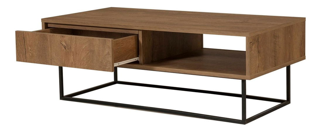 Sada nábytku do obývacího pokoje Laxi 16 (ořech + černá)