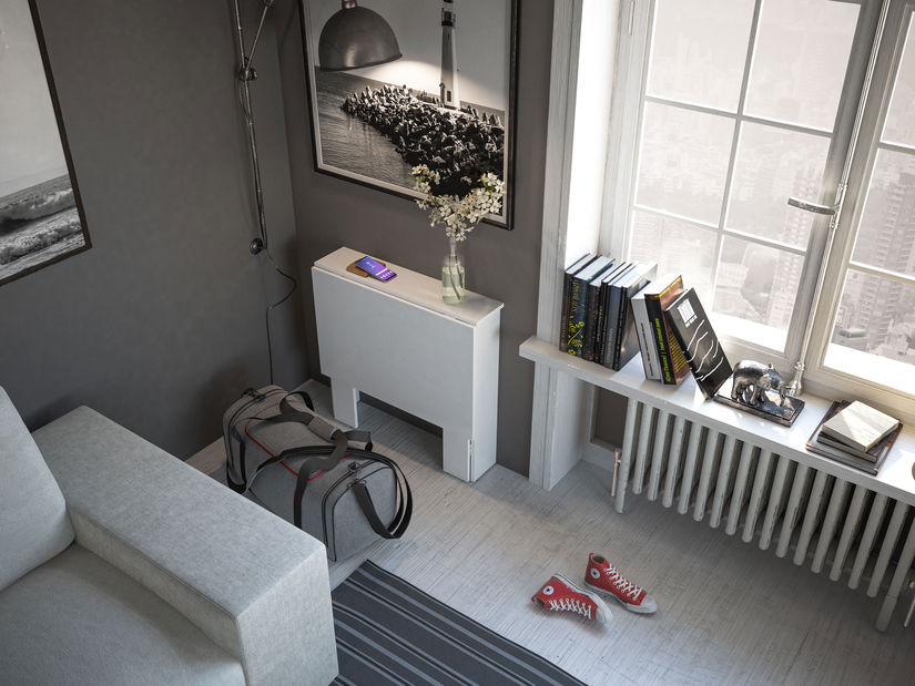 Sklápěcí PC stolík Bong (pro 2 osoby) (bílá)