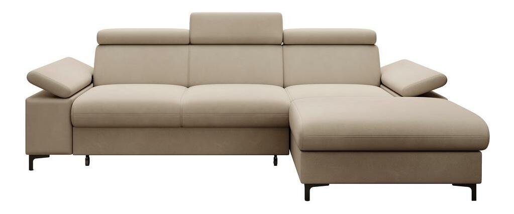 Rohová sedací souprava Miles (P) (béžová + černá)