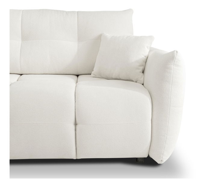 Rohová sedací souprava Basical (bílá) (L)